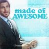 celli: Eureka's Stark looking smug, captioned "made of AWESOME" (Stark awesome)
