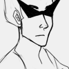 sick_heartbeats: dirk with a blank face (poker face)