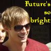 kabal42: Bradley w. aviators - text "future's so bright" (Bradley - Future's so bright)