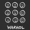 haleskarth: Smiley faces in rows, reminiscent of a Warhol painting. (Warhol.)