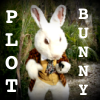 larissabernstein: Big white rabbit in suit from TOS "Shore Leave", caption "Plot Bunny" (plot bunny)