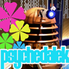 milkymoon: A Dalek surrounded by 1960s-style flowers and the caption 'Psychedalek'. (Psychedalek!)