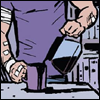shatteredshards: stop wasting that coffee, Clint (hawk pour)