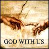 scrollgirl: god and adam; text: god with us (misc walksawayslowly hermionesviolin)