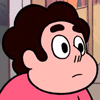 buzzy: Steven Universe from the show of the same name with a rather neutral facial expression (Steven Universe 1)
