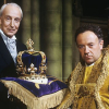 mightthinkthat: Promo for To Play the King. Urquhart has the Crown and the King is beside him sitting in a throne. (dealing with the authority)
