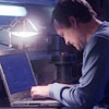 cathexys: Rodney on laptop (computer (by liviapenn))