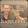nostariel: Ninth Doctor and Rose from Doctor Who, holding hands and looking happy. (DW - happiness)