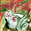 stealth_noodle: Amaterasu in wolf form, being colorful. (okami)