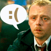 oxfordtweed: Shaun Riley (from Shaun of the Dead) looking sad, with a speech bubble containing :( (:( - Shaun)