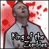 oxfordtweed: Shaun Riley superimposed over a blood spatter background with the text 'King of the Zombies' in the lower right (Shaun - King of the Zombies)