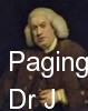 oursin: Painting of Dr Johnson, overwritten Paging Dr J (Dr Johnson)