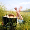 evaine: (Reading in a Field)