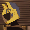 helmets: (aimed right at my throat)