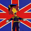 izzy: cartoon man singing n front of a union jack ([simpsons] hardly ever sick at sea)