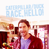 grlnamedlucifer: Tom, from Miranda, says "Caterpillar/duck race, hello!" ([mir] really want to play with the toys)
