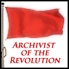 sofiaviolet: red flag, text: archivist of the revolution (archivist)