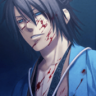 haemoptysis: (dyed a certain color)