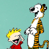 anotherslashfan: calvin and hobbes, laughing (calvin & hobbes)