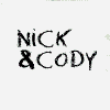 seraphina_snape: animated icon of Nick & Cody from the TV Show Riptide, Nick grabs Cody's shoulder and pulls him back, text: "mine!" (Riptide_ Nick & Cody anim.)