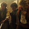 pro_patria_mortuus: Combeferre, Courfeyrac, and Enjolras, bloodied and minutes from death (the acceptance of death in full youth)