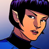 wiltedviolets: Image of a cis-female version of Spock, from the Star Trek comics. (star trek - fem!spock)