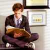 in_lighter_ink: Criminal Minds' Reid, sitting cross-legged and reading (cm_reid reads)