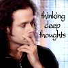 carodee: Blair looking thoughtful, hand over mouth. Text: Thinking deep thoughts. (TS Deep Thoughts)