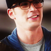 newredshoes: Steve in hipster disguise grinning dorkily (cap | awkward goober hipster AU)