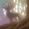 go_dog_go: The deerlike forest spirit from "Mononoke Hime" (forest spirit)