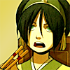 tophgirl: Toph holds chopsticks and looks annoyed (Annoyed: I'm trying to eat here)
