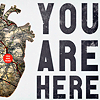 meloukhia: A drawing of a heart, text 'you are here' (You are here)