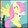 sweet_sparrow: Fluttershy hugging Angel (My Little Pony: Friendship Is Magic). (R: Hug)