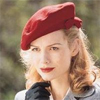 codename_verity: 1940s Blonde woman, smiling, with red beret (bonnie lass)