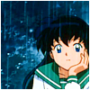 anaraine: Kagome Higurashi with a wistful expression in the rain. ([inuyasha] rainy dreams)