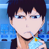elaminator: (Haikyuu!!: Kageyama (angrily drinking mi)
