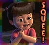 rainbow: happy Boo from Monsters, Inc with "squee!" (squee)