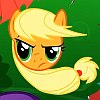 frith: Yellow pony with yellow mane, suspicious look (FIM Applejack)