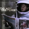 esteefee: JFlan in space suit rading a newspaper (dnd)