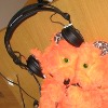 crazyscot: Beeblebear wearing headphones (tech bear)