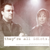 fleurrochard: Rodney McKay and Teyla looking at you, judging with the caption 'They're all idiots' (idiots)