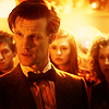 shirasade: doctor who: screen cap of the 11th doctor flanked by amy, rory and river (dr who - awesome foursome (11/amy/rory/r)