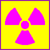 acelightning: the international symbol for radiation, in original colors (magenta/yellow) (radiation)