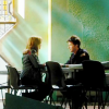 skieswideopen: John Sheppard and Teyla Emmagan from SGA sitting across from each other at a table (SG: John and Teyla at table)