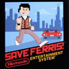 erika: 8 bit icon with text: Save Ferris!  (Nintendo Entertainment System) (movies: save ferris)