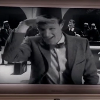 dc: The Doctor looking out from Laurel & Hardy film (fez)