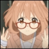 halfemptyglasses: Mirai holding up her bandaged hand, looking somewhat frustrated (bandages and ring)