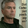 thothmes: Jack looks very startled.  Legend: Did Carter Just Pinch My Ass? (Did Carter Pinch My Ass)