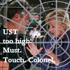 thothmes: Jack O'Neill behind frosted galactic chart.  Carter approaches with grabby hands. U.S.T. too high!  Must touch Colonel! (UST too high.  Must touch Colonel!)