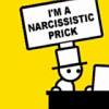 luciazephyr: Yahtzee with a hat saying: "I'm a narcissistic prick." ([ZP] one of my many hats)